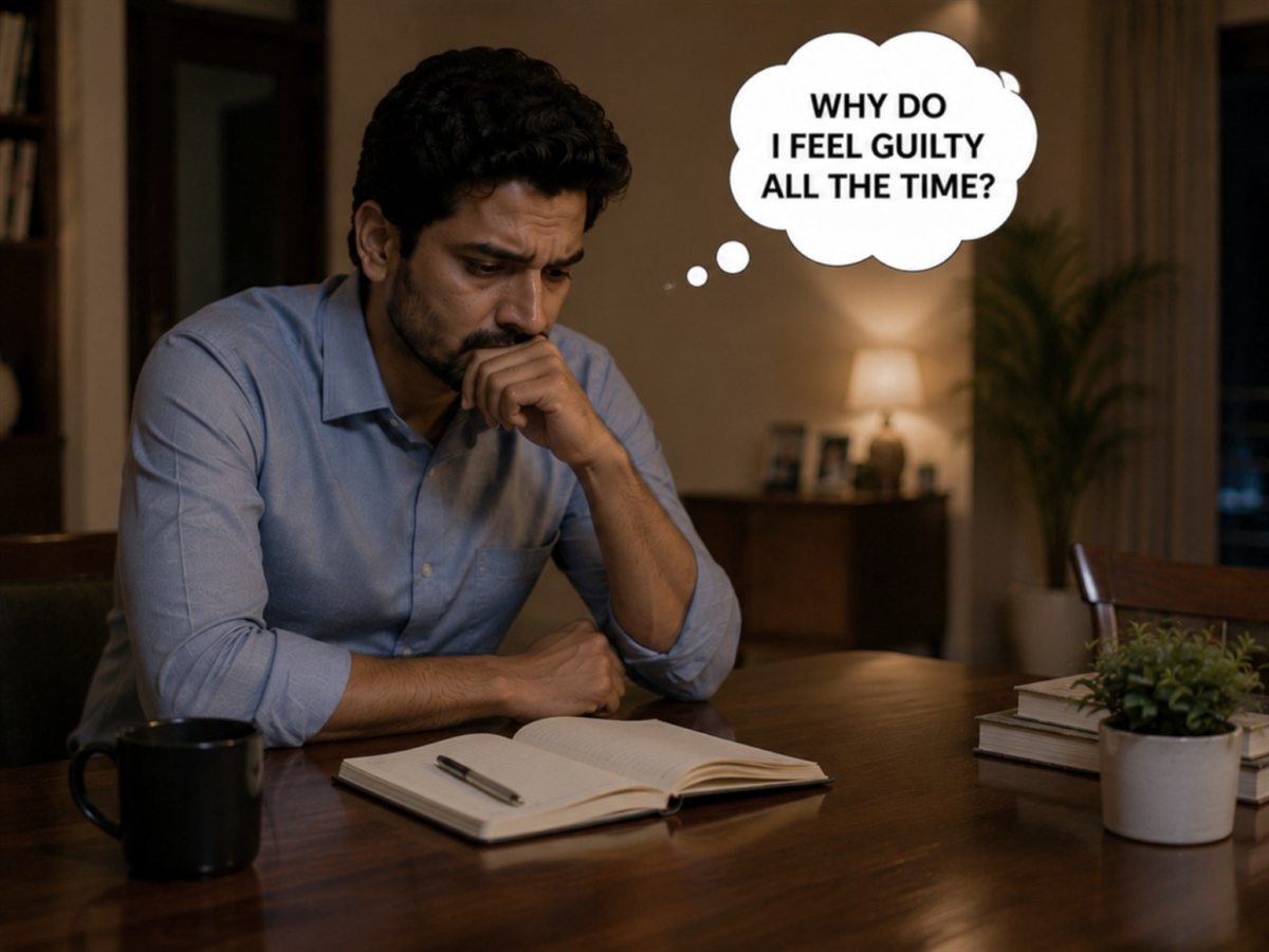 Man feeling guilty, showing how religious OCD can feel